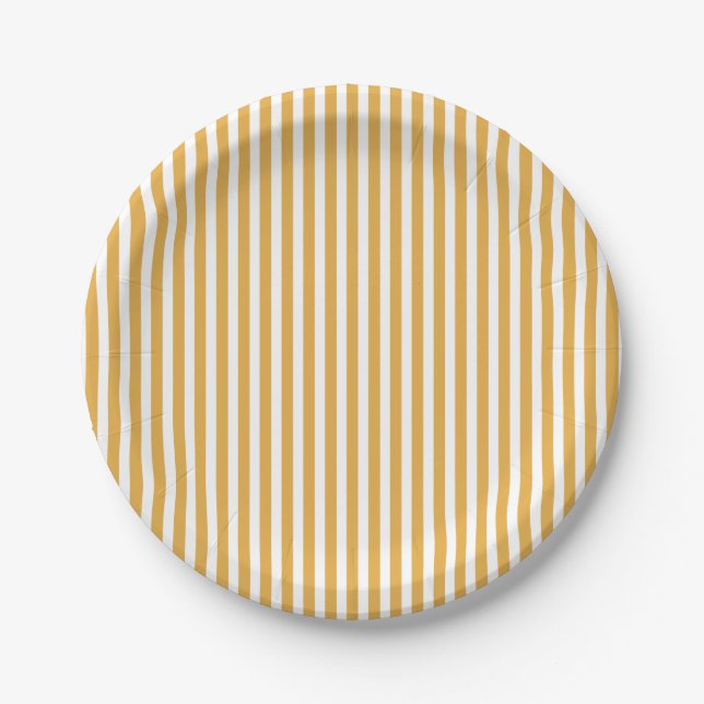 Plato De Papel Tapa blanda de cabaña dorada (Anverso)