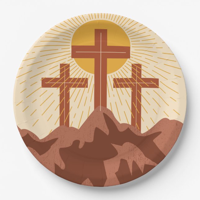 Plato De Papel Tarjeta de Viernes Santo (Anverso)