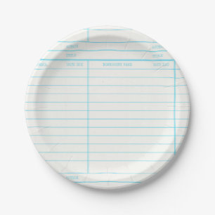 Plato De Papel Tarjeta debida retra de fecha del libro de la