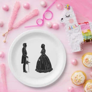 Plato De Papel Tarjeta Postal de Invitación