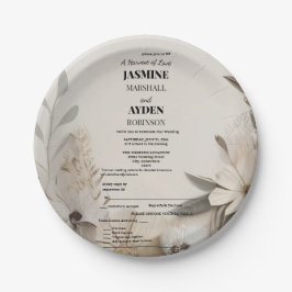 Plato De Papel Tarjetas de celebración de hito de personalizable