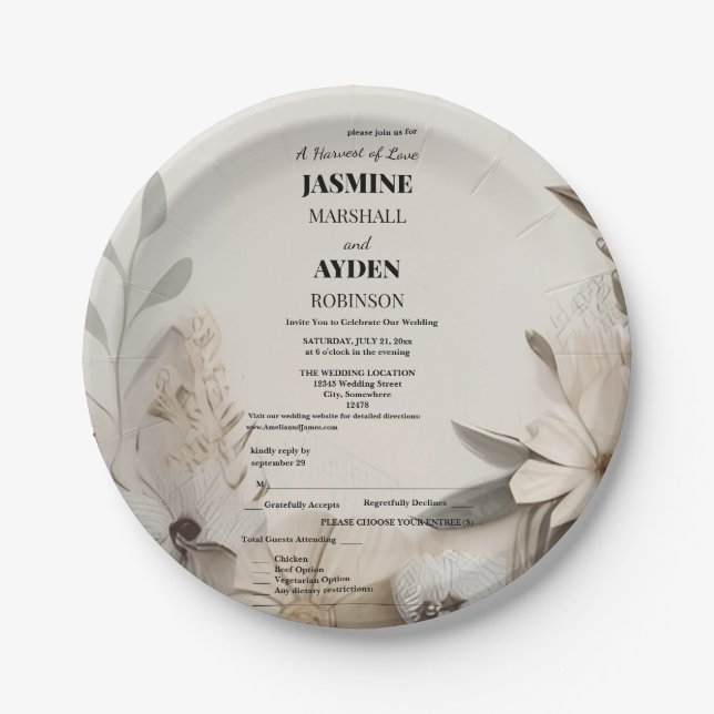 Plato De Papel Tarjetas de celebración de hito de personalizable (Anverso)