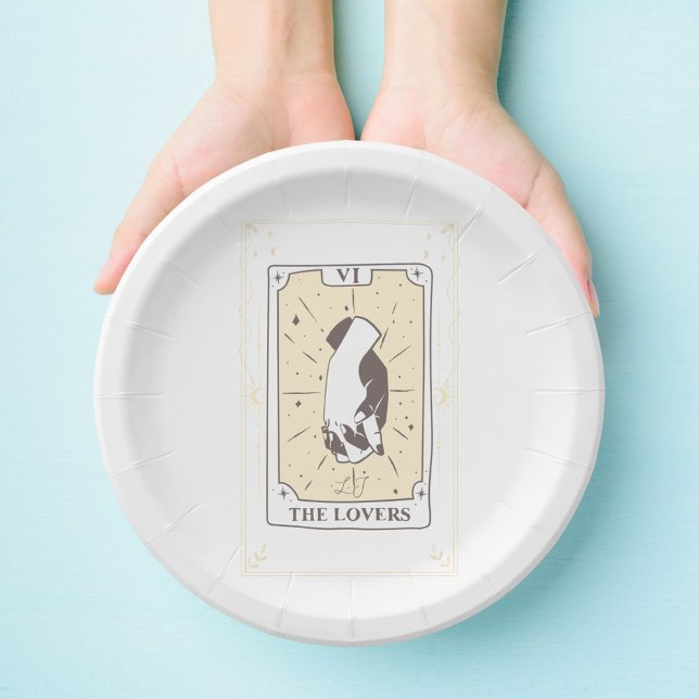Plato De Papel Tarot Cards | Ducha de novia | BODA | Neutros (Subido por el creador)