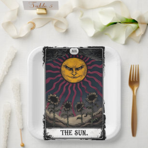 Plato De Papel Tarot del Sol Gótico