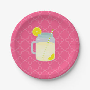 Plato De Papel Tarro de albañil de limonada Quatrefoil