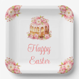 Plato De Papel Tarta de primavera brunch de Pascua