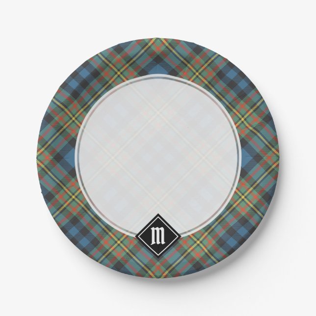Plato De Papel Tartan Antiguo del Clan MacLellan (Anverso)