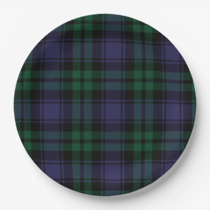 Plato De Papel Tartan Black Watch, Cuadros
