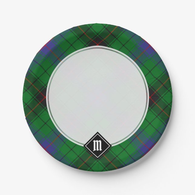 Plato De Papel Tartan del Clan Davidson (Anverso)