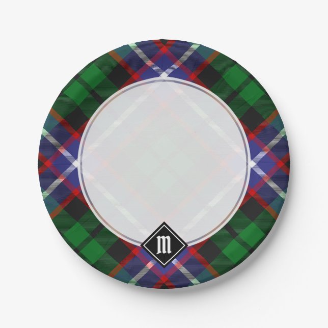 Plato De Papel Tartan del Clan Russell (Anverso)