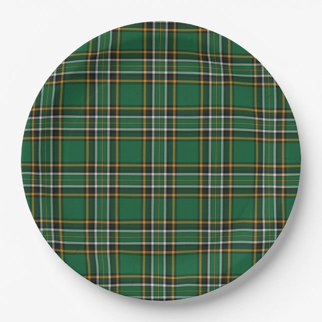 Plato De Papel Tartán nacional irlandés (Anverso)