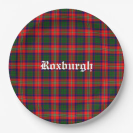 Plato De Papel Tartan Personalizado del Distrito Roxburgh de Esco
