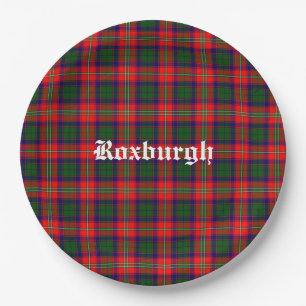 Plato De Papel Tartan Personalizado del Distrito Roxburgh de Esco