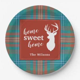 Plato De Papel Tartan Plaid Navidades Clan Wilson Personalizado