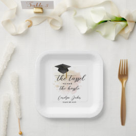 Plato De Papel Tassel valía la pena la graduación complicada