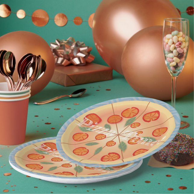 Plato De Papel Tasty Margarita Pizza fiesta (Multi)