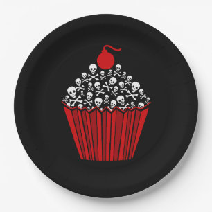 Plato De Papel {{{ Tasty Skull Cupcake}}