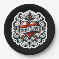 Tatuaje Temporal Corazón de Amor Verdadero Comprom