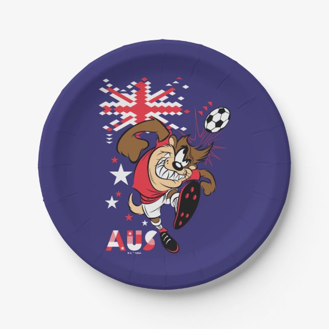 Plato De Papel TAZ™ Team Australia Soccer Graphic (Anverso)