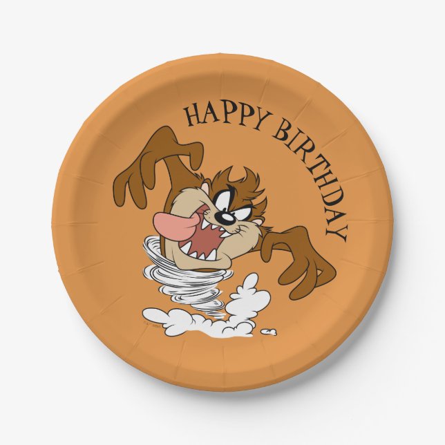 Plato De Papel TAZ™ Whirling Tornado (Anverso)