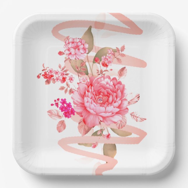Plato De Papel Taza de café Cocina de mama (Anverso)