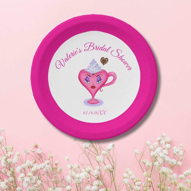 Plato De Papel Taza De Chocolate Caliente Sexy Dulce Amor Nupcial (Subido por el creador)