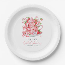 Taza de té de fresa acuarela para despedida de sol