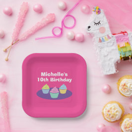 Plato De Papel Taza divertida para niños Cumpleaños personalizado