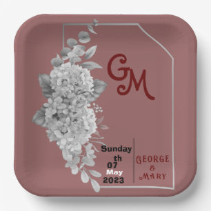 Plato De Papel tazas de papel boda