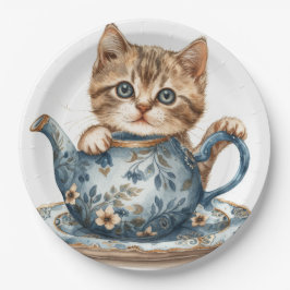 Plato De Papel Tazón de papel de gato