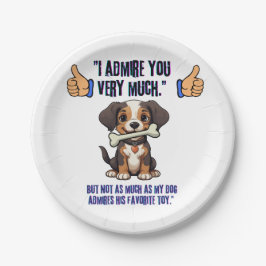 PLATO DE PAPEL TE ADMIRO MUCHO