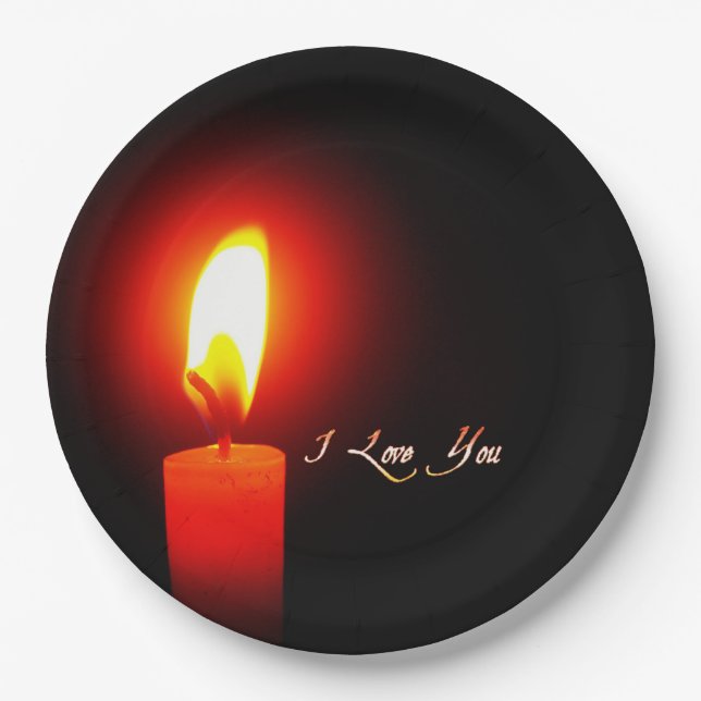 Plato De Papel Te Amo (Anverso)