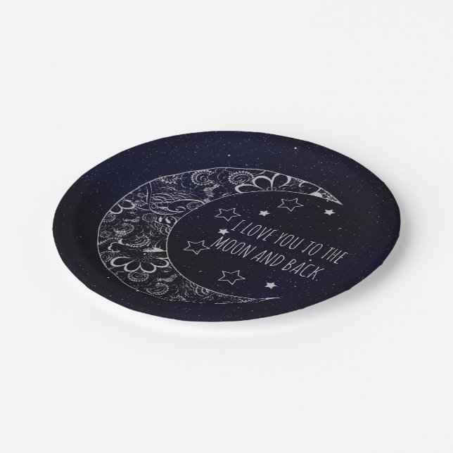 Plato De Papel Te amo hasta la luna y de vuelta (Angular)