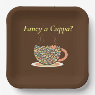 Plato De Papel ¿Te apetece un Cuppa? Té, eso es.
