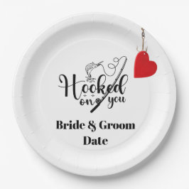 Plato De Papel Te atrapará por pescar con Boda amoroso  