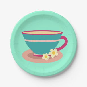 Plato De Papel Té de Chamomile para los amantes del té