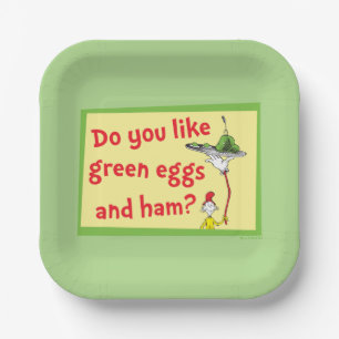 Plato De Papel ¿Te gustan los huevos verdes con jamón?