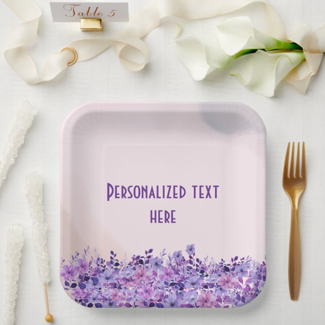 Plato De Papel Té para dos gemelos Floral Baby Shower (Boda)