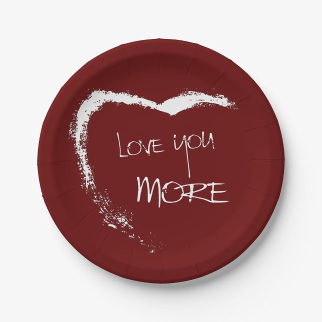 Plato De Papel Te quiero más (Anverso)