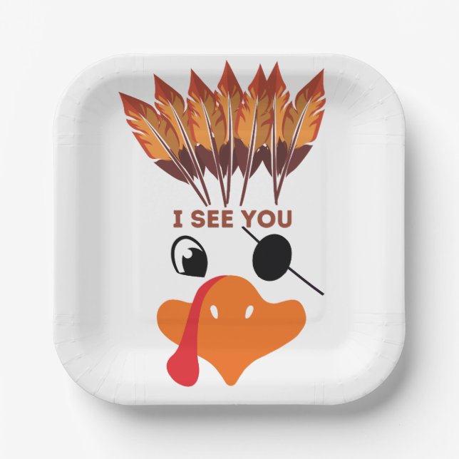 Plato De Papel Te veo (Anverso)