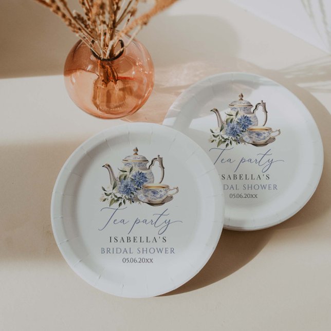 Plato De Papel Tea Fiesta Floral Bridal Shower (Subido por el creador)