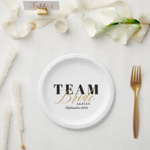 Plato De Papel TEAM BRIDE Two-Tone 
