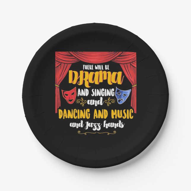 Plato De Papel Teatro Habrá Drama (Anverso)