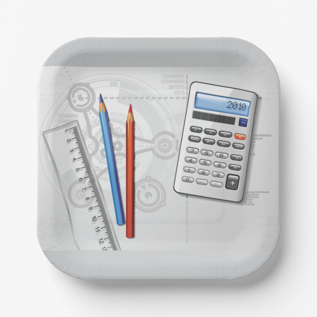 Plato De Papel Technical Drawing Office Supplies (Anverso)
