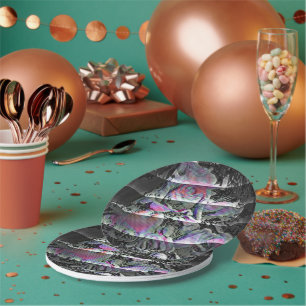 Plato De Papel Techno Bouquet