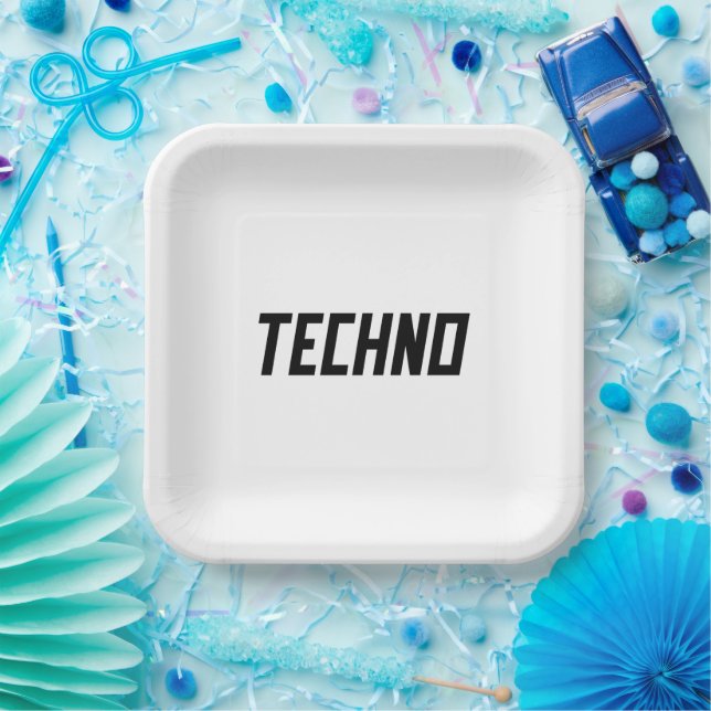 Plato De Papel TECHNO Music (Fiesta)