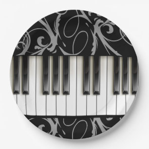 Plato De Papel Teclado de piano