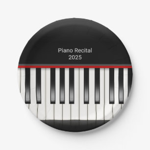 Plato De Papel teclado de piano para recepción de recitales