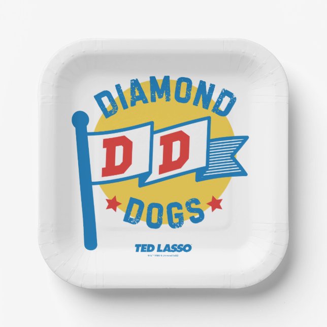 Plato De Papel Ted Lasso | Perros de diamante (Anverso)