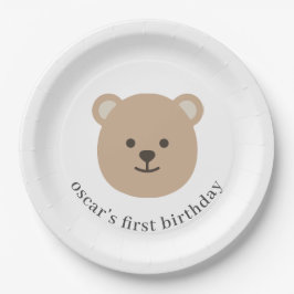 Plato De Papel Teddy Bear
